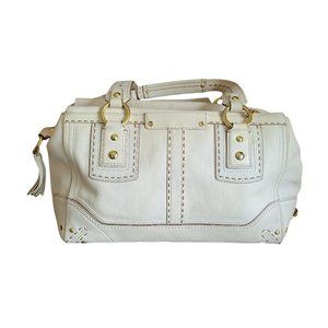 COACH Ivory Hamptons Andrea Satchel